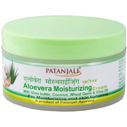 Patanjali Увлажняющий Крем Алоэ Вера с Маслом Ши, Кокосом, Ростками Пшеницы и Оливковым Маслом 50 г