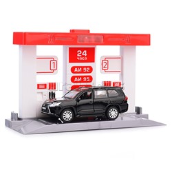 Автозаправочная станция lexus lx, 21 см.,(свет-звук) в коробке