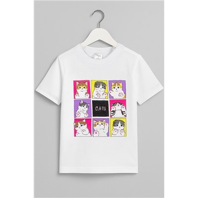 Детская хлопковая футболка Happyfox