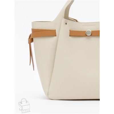Сумка женская кожаная 52982OS off white Polina&Eiterou