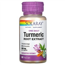 Solaray, Turmeric Root Extract, One Daily, 600 mg, 60 VegCaps