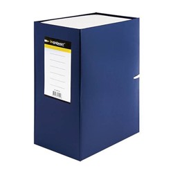 Короб архивный бумвинил 140мм с завязками разборный синий ВА91140В inФОРМАТ