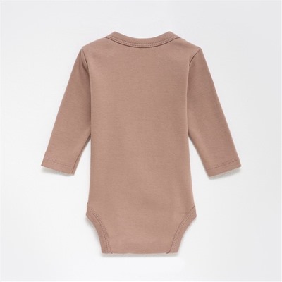 Боди с длинным рукавом «Крошка Я» Fun, рост 68-74 см, бежевое