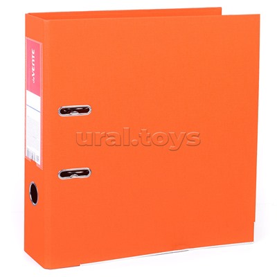 Папка с арочным механизмом A4 75 мм PP двусторонний разобранная, металлическая окантовка, запечатка форзаца, наварной карман с этикеткой, оранжевая