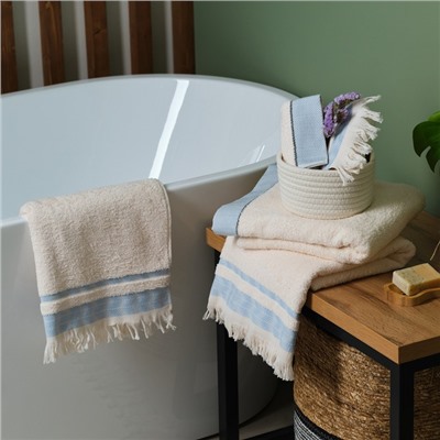 Полотенце махровое Love Life «Бриз» 70×120 см, аквамарин, 100% хл, 500 г/м²