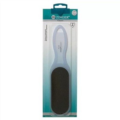 Zinger Тёрка педикюрная двусторонняя абразивная / Classic RA-66, 100/180 грит, белый