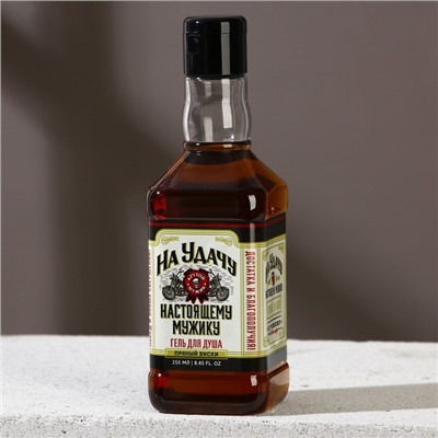 Подарочный набор мужской «На удачу», гель для душа во флаконе виски 250 мл и мыло в форме сигары