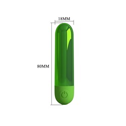 Зеленая перезаряжаемая вибропуля Kiwi