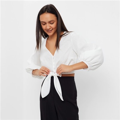 Топ женский MINAKU: Cotton collection, белый, размер 42