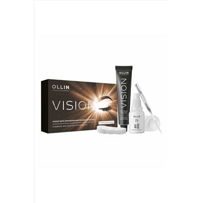 Ollin Набор для окрашивания бровей и ресниц / Vision, холодно-коричневый KRISTALLER, 1109884