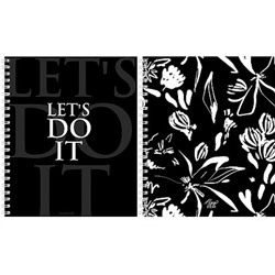 Тетрадь  48л клетка на спирали "В ЧЁРНО-БЕЛОМ СТИЛЕ" 48-5581 Проф-Пресс