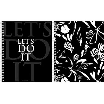 Тетрадь  48л клетка на спирали "В ЧЁРНО-БЕЛОМ СТИЛЕ" 48-5581 Проф-Пресс