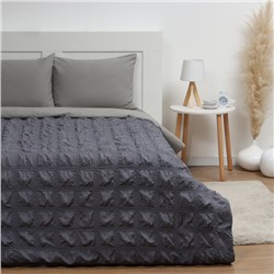 Покрывало 1.5-спальное LoveLife Texture: dark gray, 150×220±5 см, микрофайбер