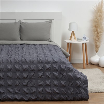 Покрывало 1.5-спальное LoveLife Texture: dark gray, 150×220±5 см, микрофайбер