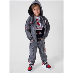 Брюки текстильные джинсовые для мальчиков