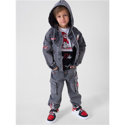 Брюки текстильные джинсовые для мальчиков