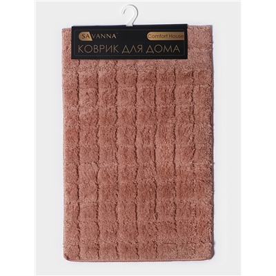 Коврик для ванной из микрофибры SAVANNA «Таормина», 40×60 см, пыльная роза