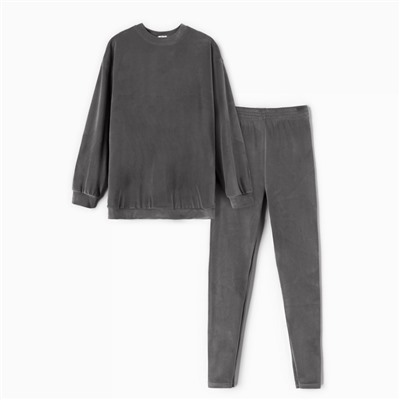 Костюм женский (свитшот, легинсы) KAFTAN Plushy, размер 48-50, серый