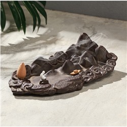 Подставка для благовоний TAKE IT EASY «Рыбак», набор благовоний конусы, стелющийся дым, 19×10×7 см