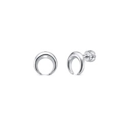 Серьги из серебра без вставки, В10-1487