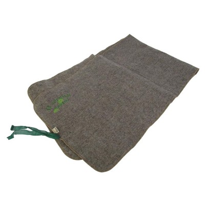 Коврик - лежак для бани и сауны «С лёгким паром», шерсть, полиэстер, серый, «Добропаровъ»