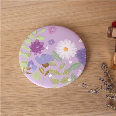 Зеркало карманное 7 см Цветы / MX-357 /уп 60/720/OPP