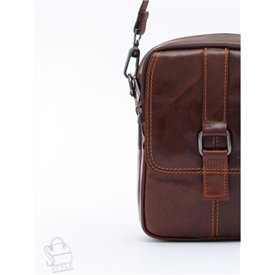 Сумка мужская кожаная 8612S brown Fuzhiniao в Новосибирске