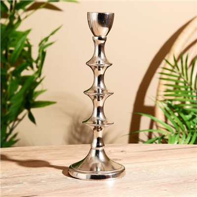 Подсвечник «Кольца», на 1 свечу, 9×9×24 см, алюминий