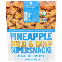 Made in Nature, Органический ананас, сочные золотые снеки, 3 унции (85 г)