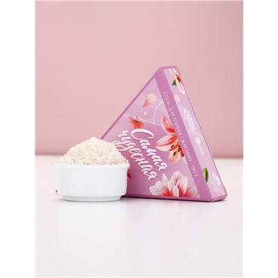 Соль для ванны, аромат роза, 150 г, Чистое счастье