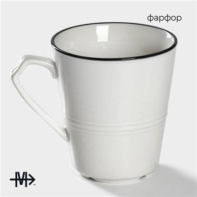 Кружка фарфоровая Magistro «Морской бриз», 220 мл, цвет белый