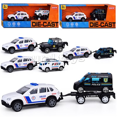 Машина "Городская служба полиции" металл, в коробке