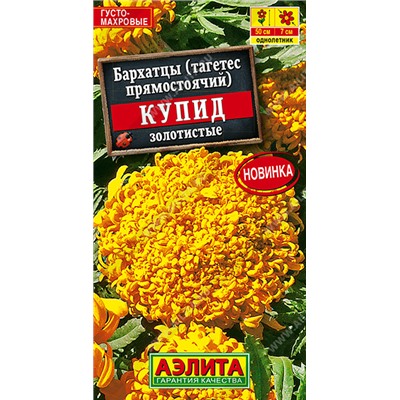 Бархатцы Купид золотистые (Код: 93524)