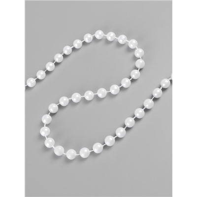 Жемчуг на нитях, круглый, 8 мм, 9±1 м, белый