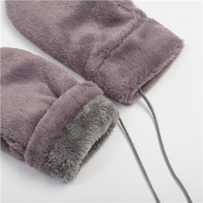 Варежки женские MINAKU «Нежные», размер 22 см, серые