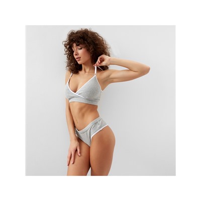 Комплект нижнего белья женский (топ, трусы) Collorista, серый, размер 44-46