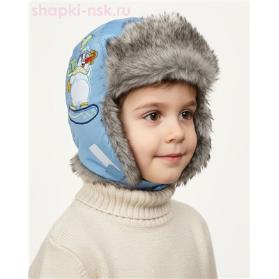 215-З Снеговик Ушанка для мальчика (48-50)