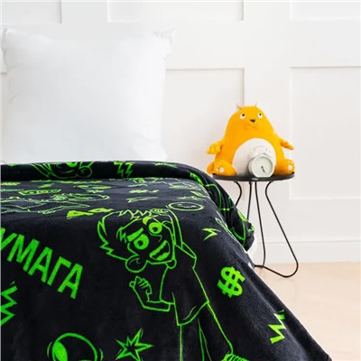 Плед «Павлинка А4. Неон», 150×200 см, аэрософт 190 г/м²