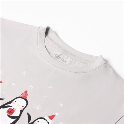 Пижама новогодняя женская (футболка, шорты) KAFTAN Love, размер 52-54