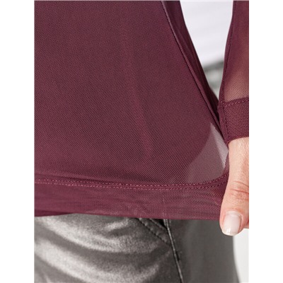 Водолазка с прозрачными рукавами