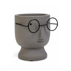 Декоративный горшок для цветов «Который выжил», 550, мл, 12×10×10 см, керамический, серый