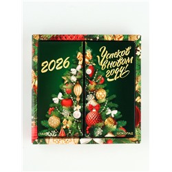 Подарочный набор новогодний «Успехов в Новом 2026 году», чай 50 г, шоколад 70 г