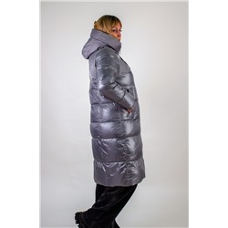 Зимняя удлиненная куртка с капюшоном арт. 221