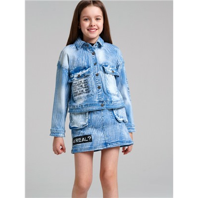 Куртка текстильная джинсовая для девочек