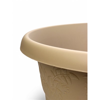 Горшок для цветов с поддоном «Рябина», 22 л, пластиковый, цвет латте