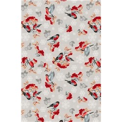 Полотенце 45*75 см. "Снегири и рябина" рогожка хлопок 100%