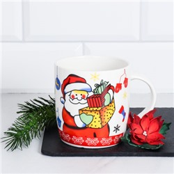 Кружка новогодняя 360 мл / Q447 /уп 72/ (Снеговик синий)