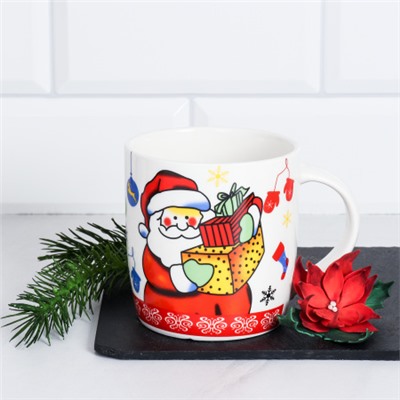 Кружка новогодняя 360 мл / Q447 /уп 72/ (Снеговик синий)