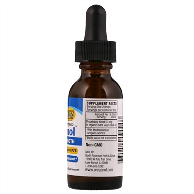 North American Herb & Spice, Oreganol, Super Strength, 30 мл (1 жидкая унция)