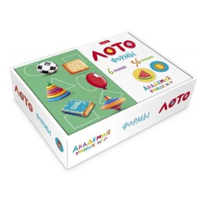 Лото Развивающее "Формы" 158х130мм 6 полей 36 фишек коробка (092364) 34884 Хатбер